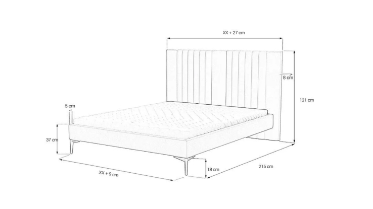 Gepolstertes Bett - ART81242